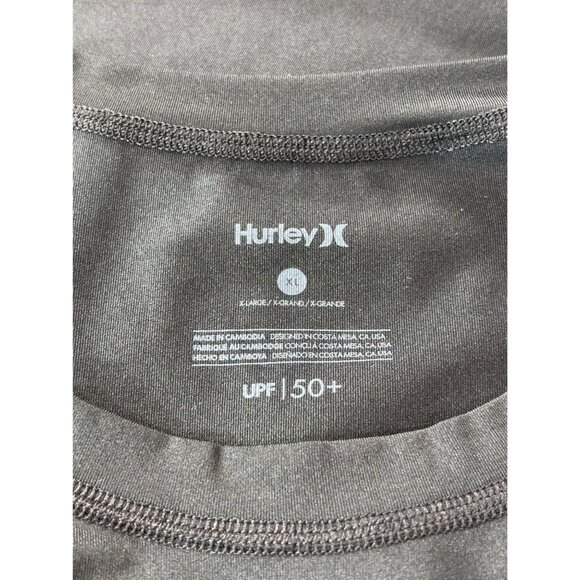 Hurley Mens Performance Black T-Shirt Size XL With UPF 50+ Protection - Picture 3 of 10